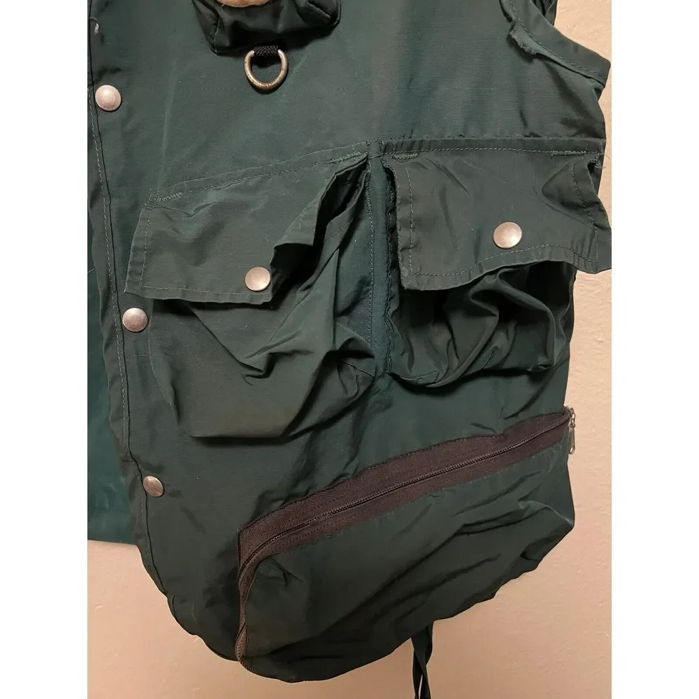 Vtg Western Trails Hunting‎ Fishing Outdoor Vest Green Bend OR Pockets Men's L